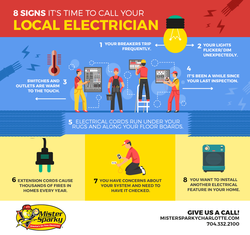 8 Signs it's Time to Call Your Local Electrician [infographic]
